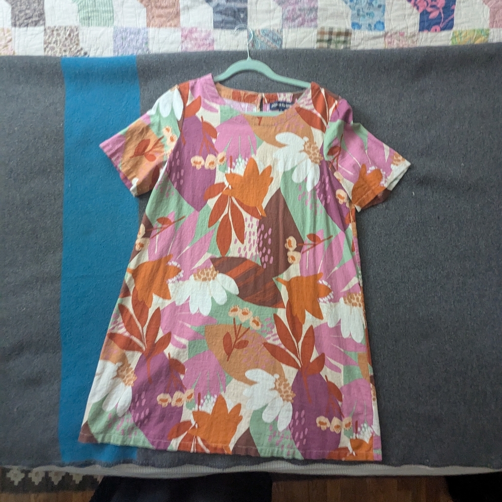 Floral Multicolor Short Sleeve Dress